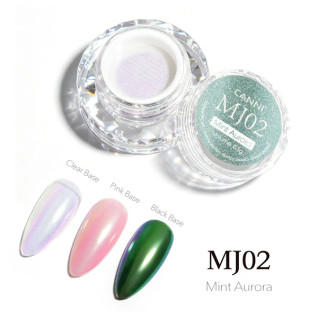 CANNI Chrome Powder MJ2 Mint Aurora 0.3 g – Nail Pigment
