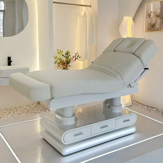 SPA hoitopöytä - POST, valkoinen,  4 moottoria