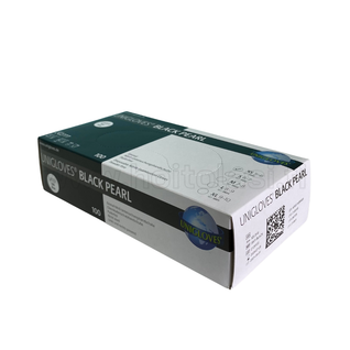 Nitrile Gloves - UNIGLOVES Black Pearl - S - 100pcs