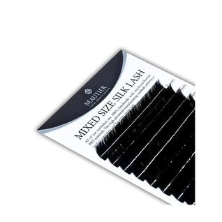 BEAUTIER Mixed Size Silk D-kaari 0,15mm ripsikuidut (8–16mm)