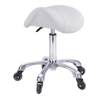 WEELKO SILENT ORGANIC saddle stool – white, ergonomic