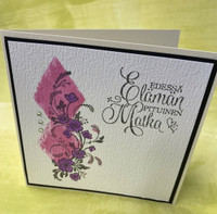 Kortti elämän pituinen matka lila