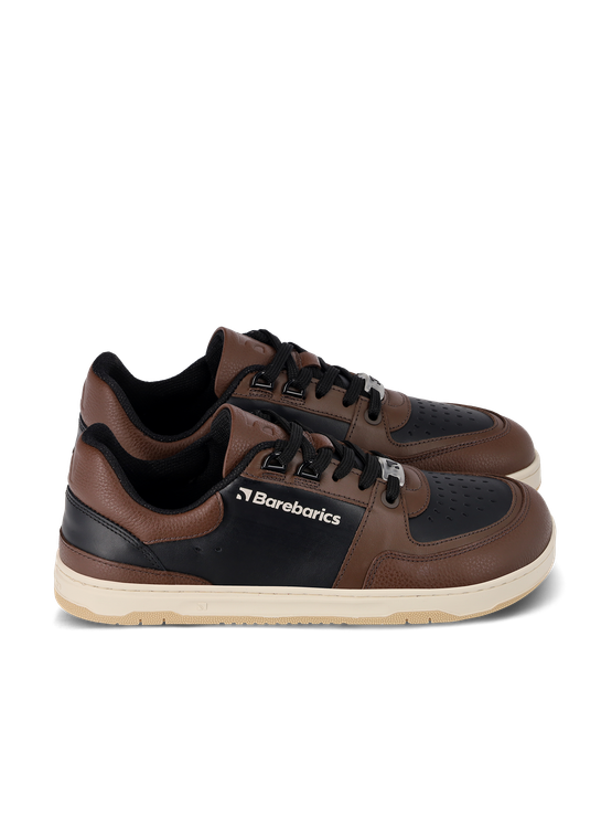 Barebarics WAVE Barefoot Sneakers - Black & Dark Brown