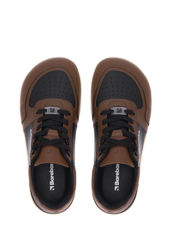 Barebarics WAVE Barefoot Sneakers - Black & Dark Brown
