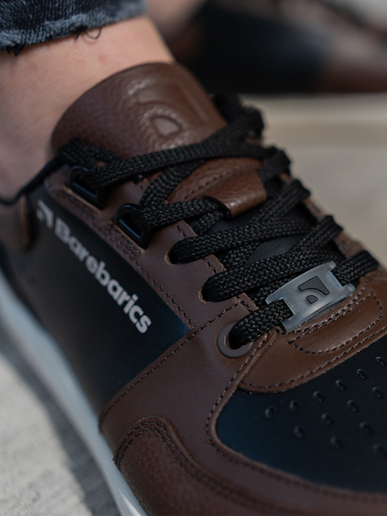 Barebarics WAVE Barefoot Sneakers - Black & Dark Brown