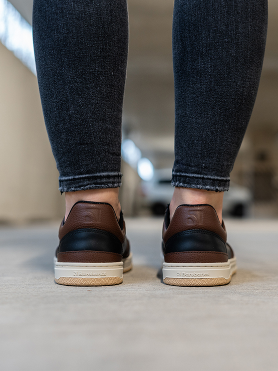 Barebarics WAVE Barefoot Sneakers - Black & Dark Brown