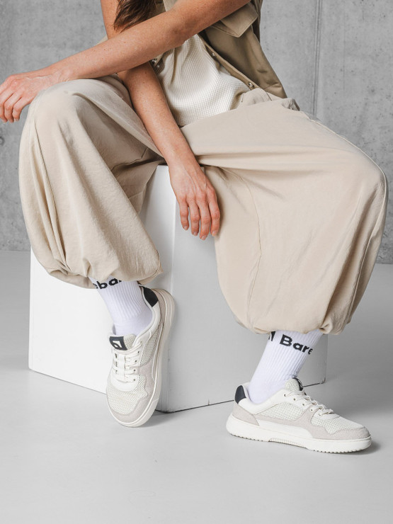 Barebarics ZING FRESH Barefoot Sneakers - White & Beige