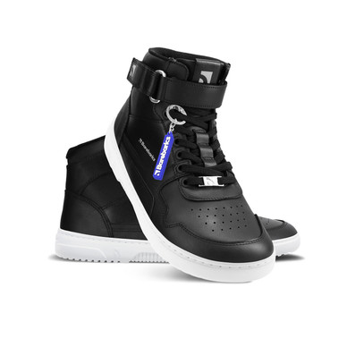 Barebarics ZING Barefoot Sneakers - High Top - Black & White - Leather