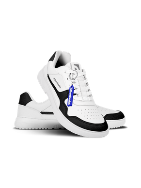 Barebarics ZING Barefoot Sneakers - White & Black - Leather
