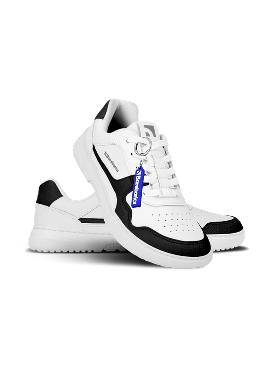 Barebarics Zing Barefoot Sneakers - White & Black - Leather
