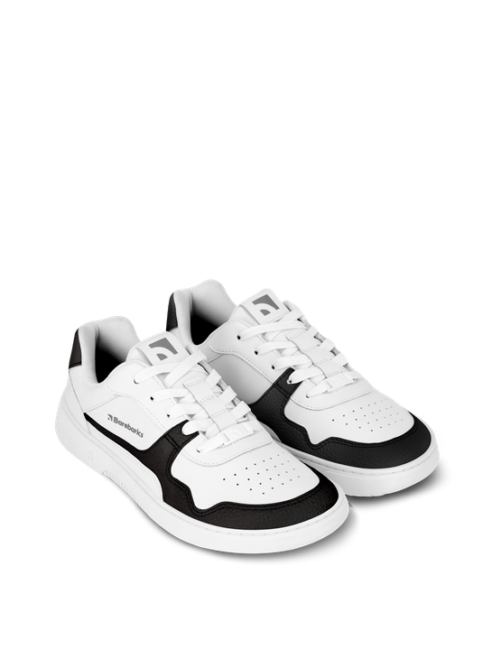 Barebarics Zing Barefoot Sneakers - White & Black - Leather