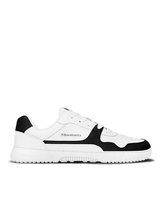 Barebarics Zing Barefoot Sneakers - White & Black - Leather