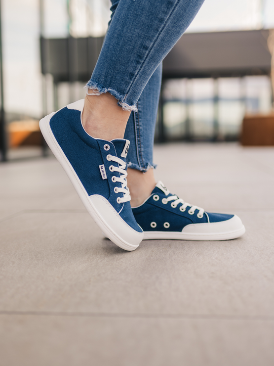 Be Lenka Rebound Barefoot Sneakers - Dark Blue & White