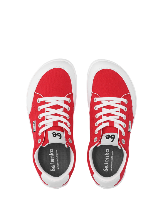 Be Lenka Rebound Barefoot Sneakers - Red & White