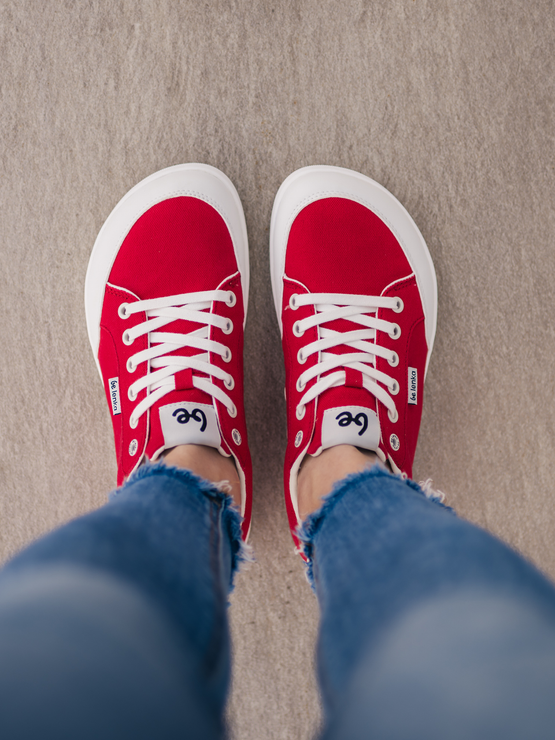 Be Lenka Rebound Barefoot Sneakers - Red & White