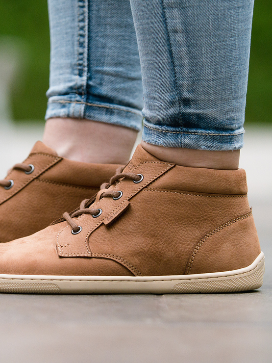 Be Lenka Synergy Barefoot Shoes - Cognac & Beige