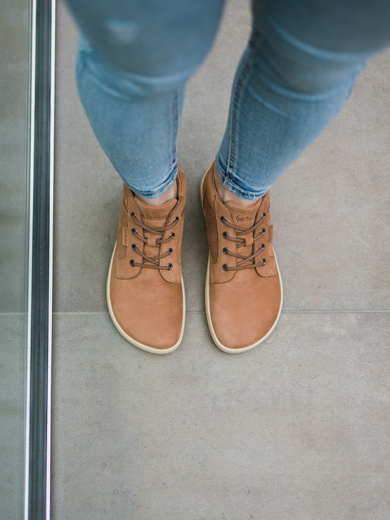 Be Lenka Synergy Barefoot Shoes - Cognac & Beige