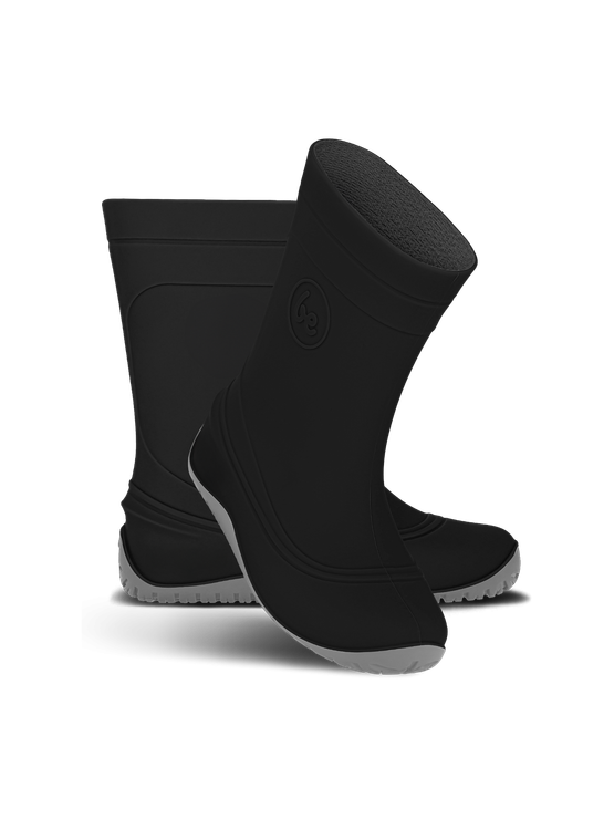 Be Lenka PUDDS - Kids Barefoot Rain Boots - Black