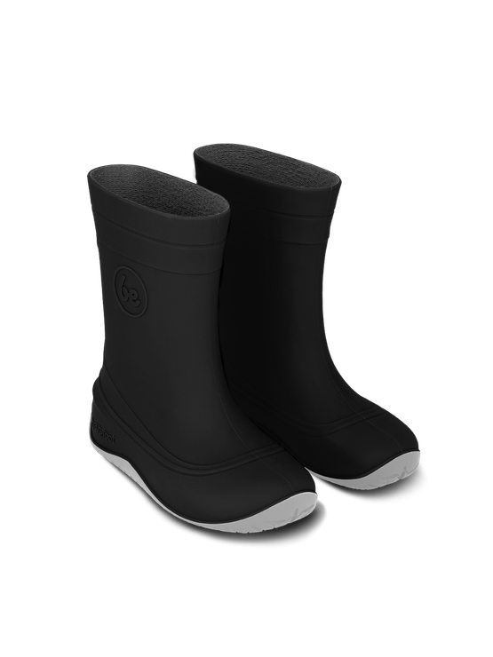 Be Lenka PUDDS - Kids Barefoot Rain Boots - Black