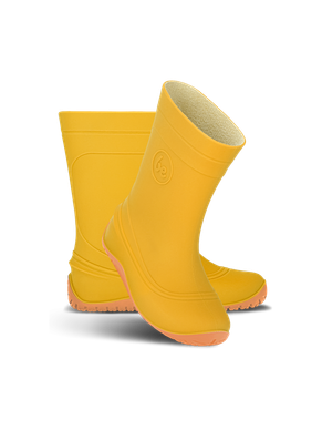 Be Lenka PUDDS - Kids Barefoot Rain Boots - Yellow