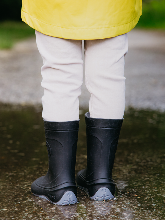 Be Lenka PUDDS - Kids Barefoot Rain Boots - Black