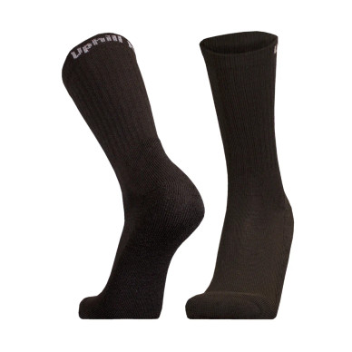 UphillSport KLICKS - puolipaksut tekniset merinovillasukat - musta