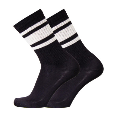 SPORT - tennis socks, merino wool - black/white