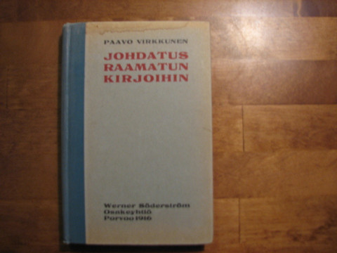 Johdatus Raamatun kirjoihin, Paavo Virkkunen