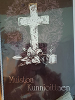 Suruadressi, risti mustalla pohjalla