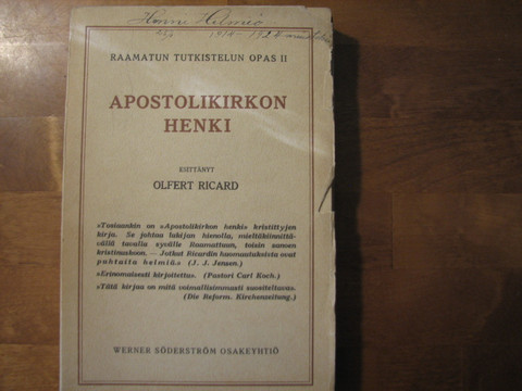 Apostolikirkon henki, Olfert Ricard, d2