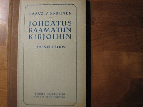 Johdatus Raamatun kirjoihin, lyhyempi laitos, Paavo Virkkunen, d3
