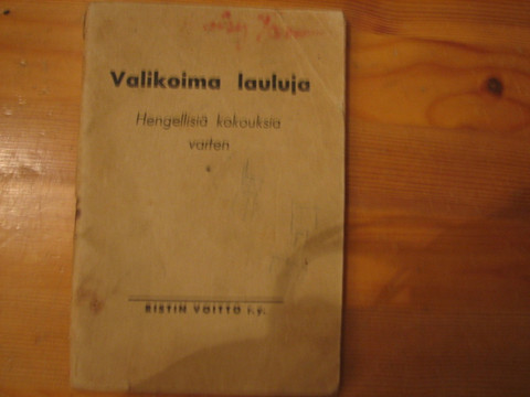 Valikoima lauluja hengellisiä kokouksia varten, tekstikirja