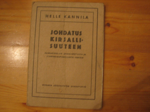 Johdatus kirjallisuuteen, Helle Kannila, S