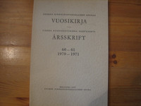 Suomen kirkkohistoriallisen seuran vuosikirja 60-61,  1970-1971