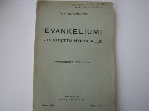 Evankeliumi julistettu nykyajalle, vuosikertasaarnoja, kolmas vihko, Thv. Klaveness