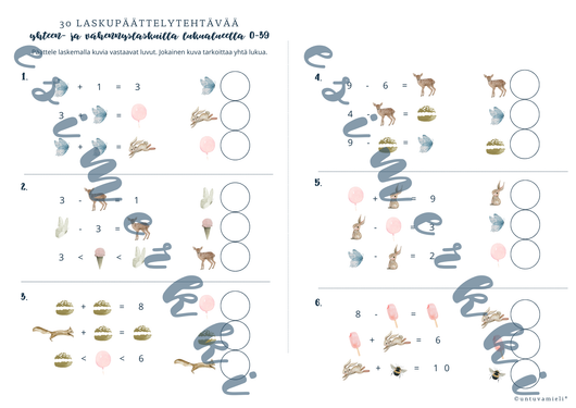 30 LASKUPÄÄTTELYTEHTÄVÄÄ