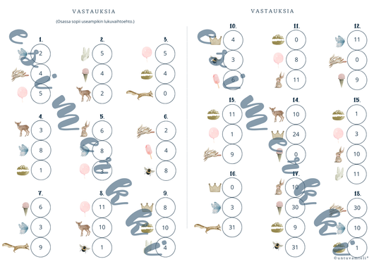 30 LASKUPÄÄTTELYTEHTÄVÄÄ