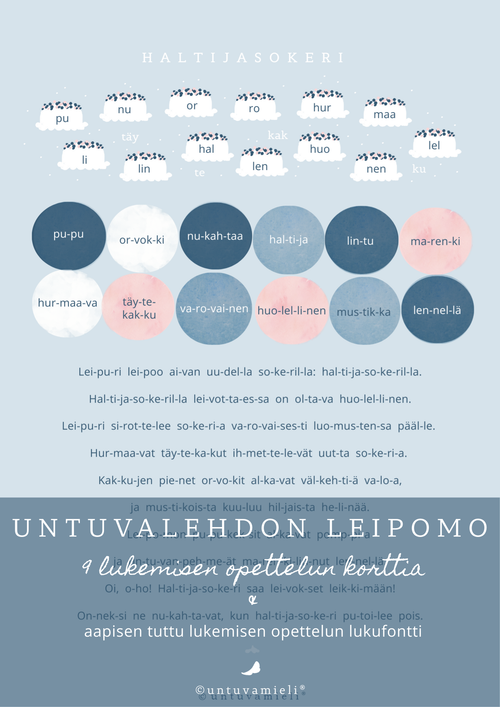 LUKEMISEN OPETTELUN KORTTEJA: UNTUVALEHDON LEIPOMO (9) 