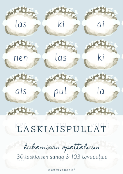 LASKIAISPULLAT lukemisen opetteluun