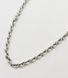 Valkokultaketju 14K  (soikea, viistolenkki)