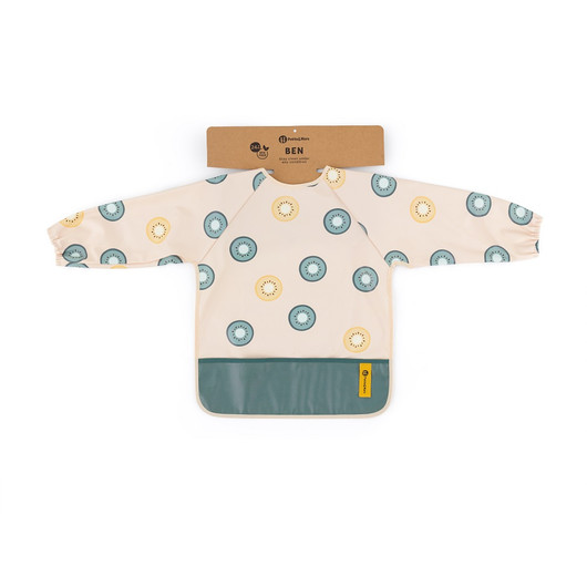 Petite&Mars -hihallinen essu, ruokalappu, Green Kiwi + smoothiepussit