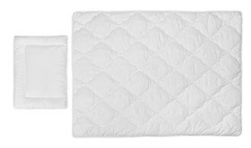 Peitto ja tyyny, Deluxe, valkoinen, 100 x 135 cm / 40 x 60 cm