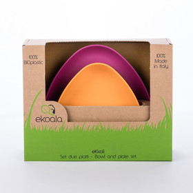 eKoala -kulhot, 2 kpl, oranssi/violetti