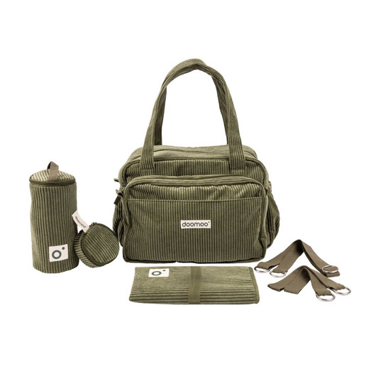 Hoitolaukku, Doomoo Fluffy, Corduroy Khaki