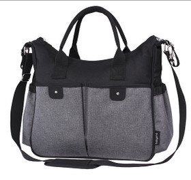 Hoitolaukku, Smart Mother Bag So City, musta/harmaa