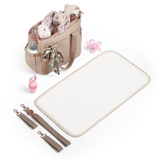 Hoitolaukku, Carmen, beige + hoitoalusta