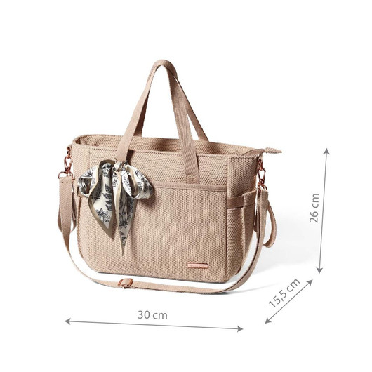 Hoitolaukku, Carmen, beige + hoitoalusta
