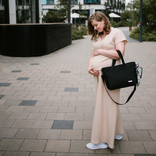 Hoitolaukku, Carmen, musta + hoitoalusta