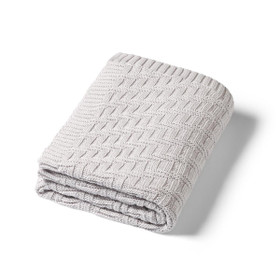 Vauvan orgaaninen puuvilla neulepeite, harmaa, 100x75cm - 51/25