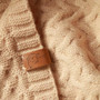Vauvan merinovilla-neulepeite, beige, 100x75cm
